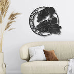 Steam Locomotive Train Custom Name Metal Art Wall Sign
