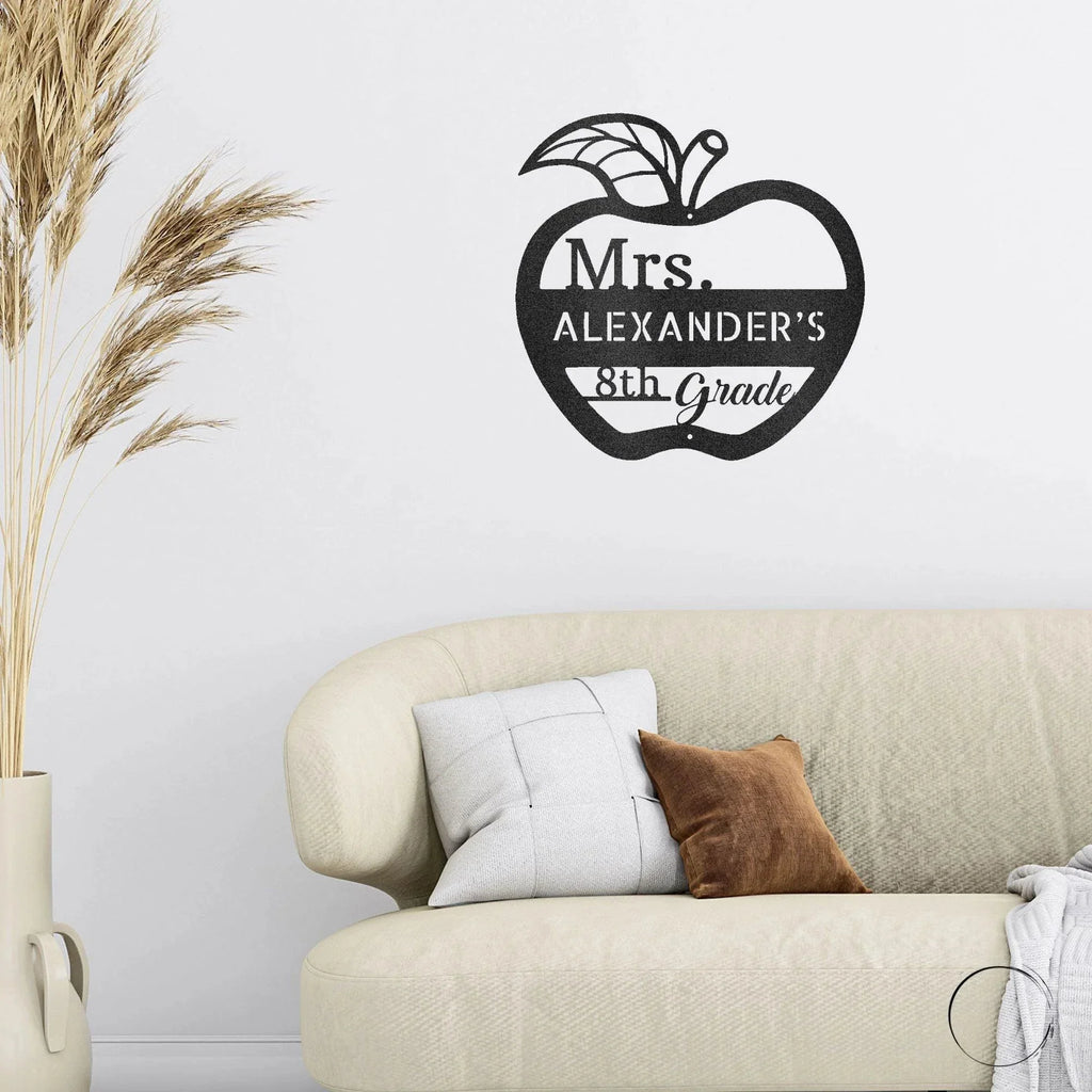Teacher Appreciation Personalized Classroom Metal Art Wall Sign