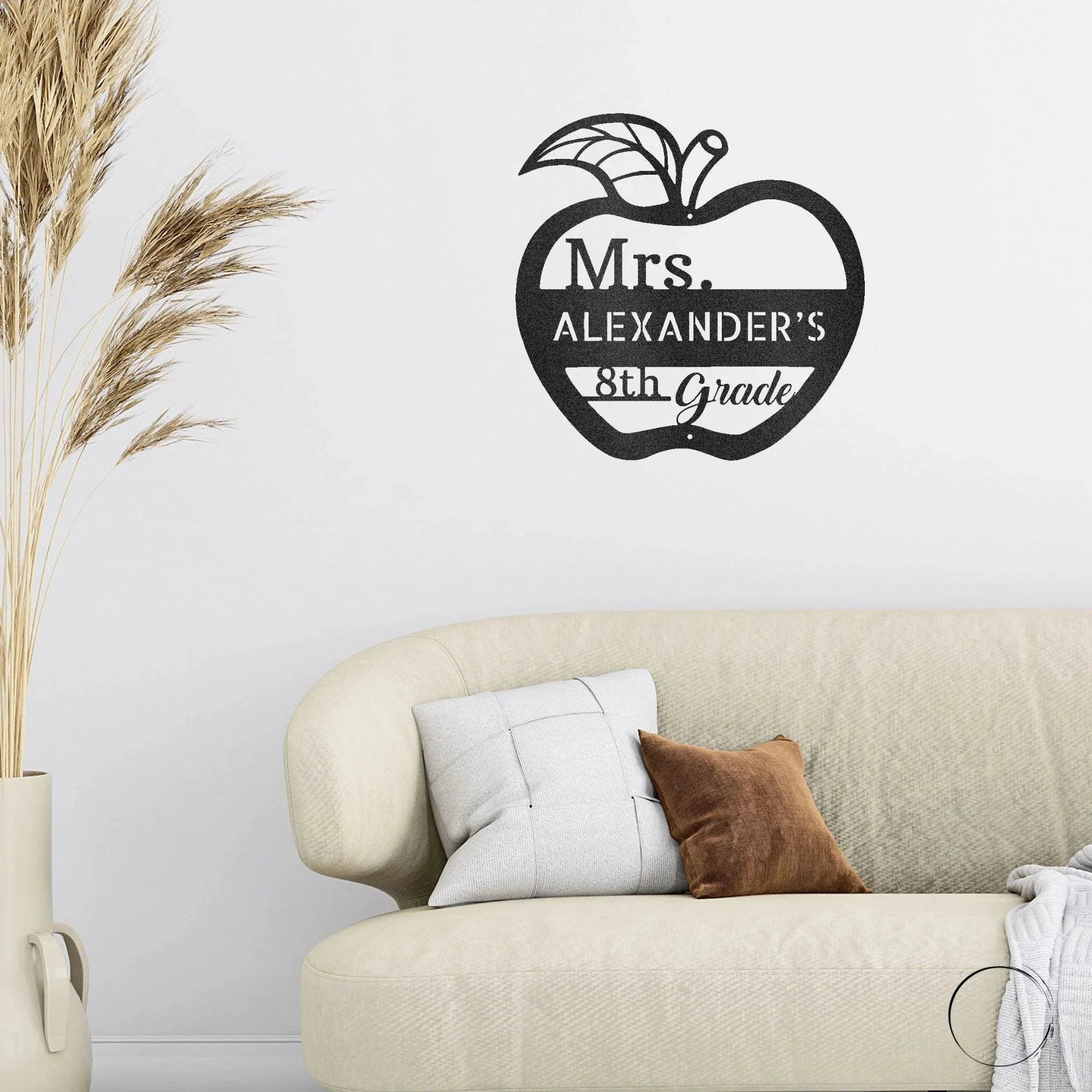 Teacher Appreciation Personalized Classroom Metal Art Wall Sign