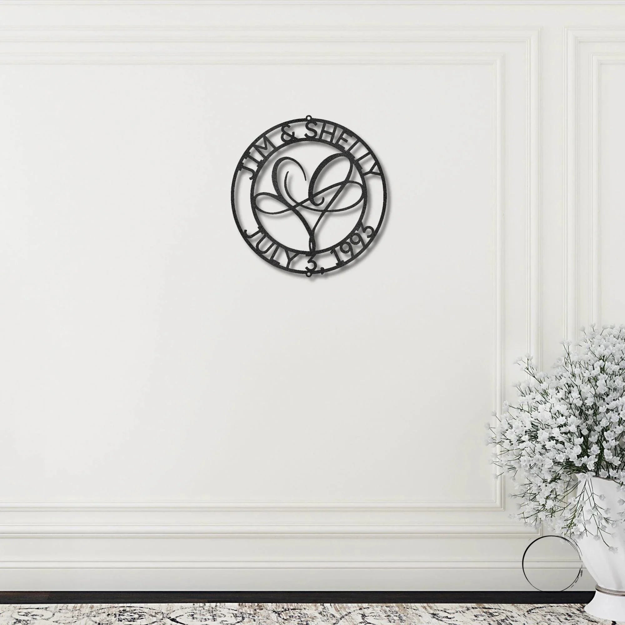Infinite Love Personalized Name Steel Wall Sign Valentine Anniversary Birthday Gift
