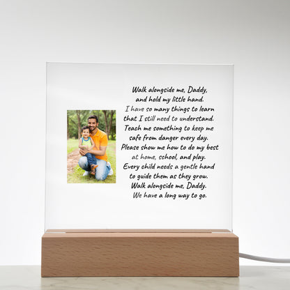 Custom Photo Upload Acrylic Plaque Walk With Me Daddy - Mallard Moon Gift Shop