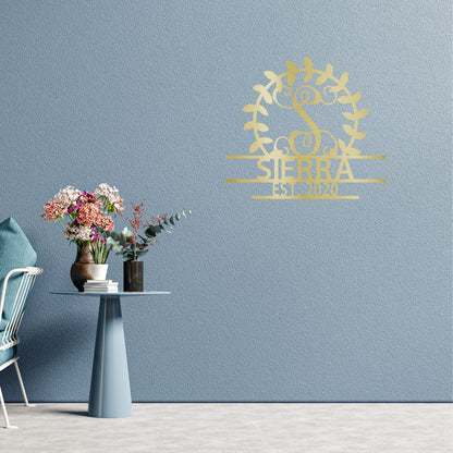 Custom Crest Metal Wall Sign – Personalized Family Name, Monogram, and Established Year – Made in the USA – 5 Sizes & Colors - Mallard Moon Gift Shop