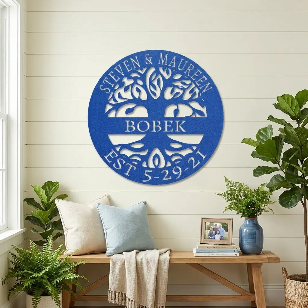 Personalized Tree of Life Metal Wall Art: Celebrate Heritage & Special Moments