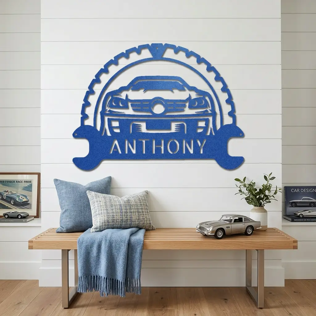 Classic Car Personalized Metal Sign | Custom Garage Wall Art | Muscle Car Decor | Automotive Man Cave Sign | Car Lover Gift | Made in USA