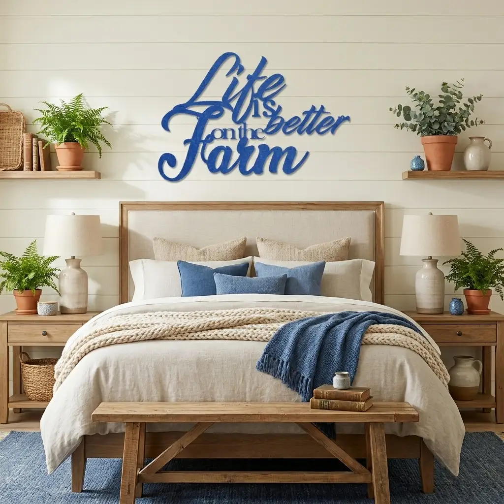 Life is Better on the Farm Quote Indoor Outdoor Steel Wall Sign