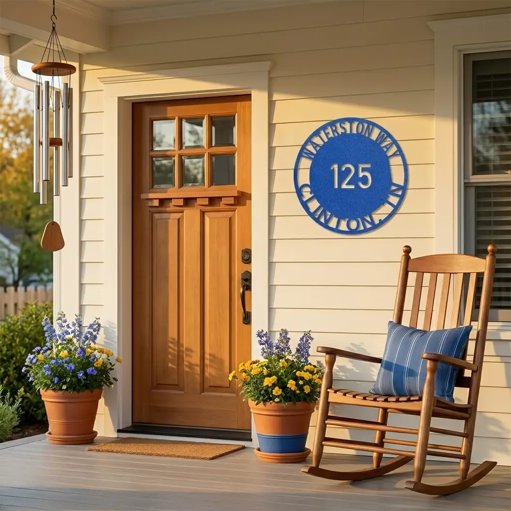 Personalized Address Sign, Custom House Number Sign, Outdoor Metal Address Plaque, Modern House Sign, Housewarming Gift