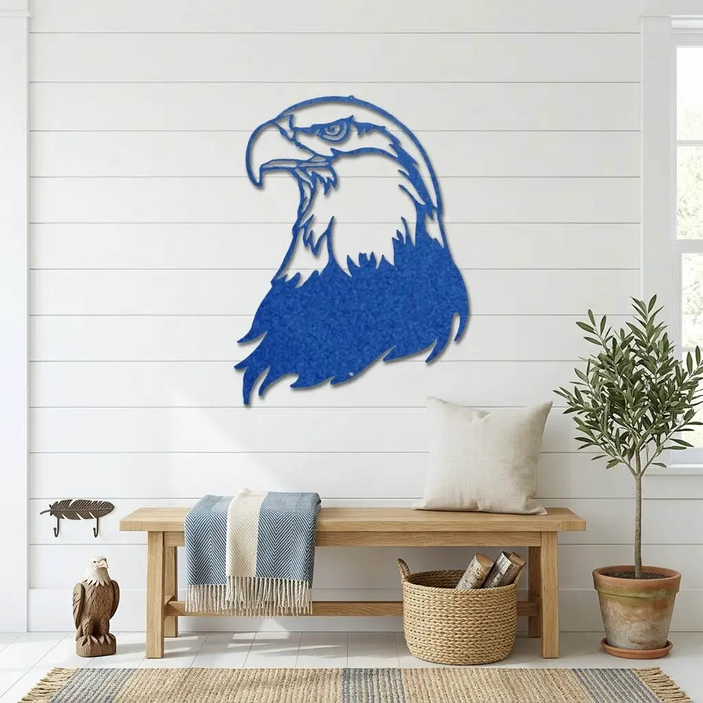 Bald Eagle Metal Wall Art – Patriotic USA Decor – American Eagle Sign – Rustic Wall Decor – Outdoor Metal Art