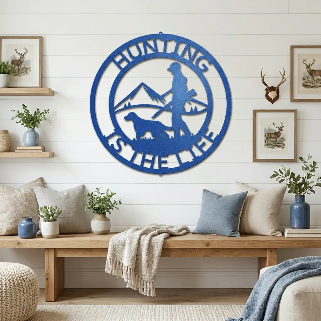 The Hunter Personalized Monogram Indoor Outdoor Steel Wall Sign