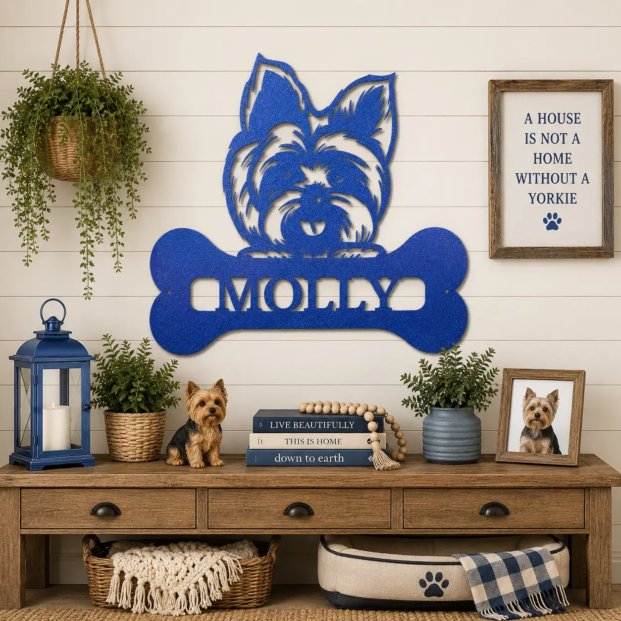 Choose Your Dog Breed Personalized Metal Wall Art – Custom Dog Name Sign, Dog Lover Gift, Laser Cut Steel Wall Hanging