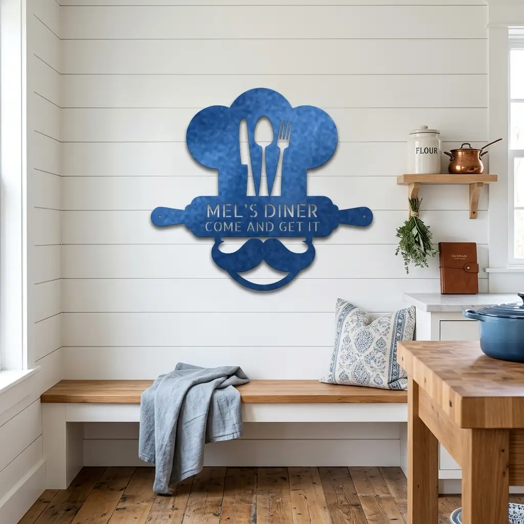 Personalized Diner Metal Wall Art: Where Every Meal is Your Signature Dish