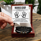 Bonus Dad Happy Father's Day You Are My Rock Leather Bracelet