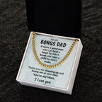 Bonus Dad Thanks for Stepping Up Cuban Link Chain Necklace