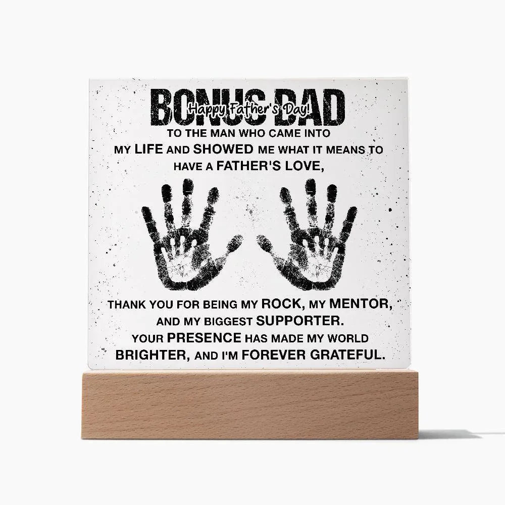 Bonus Dad You are my Rock Acrylic Plaque
