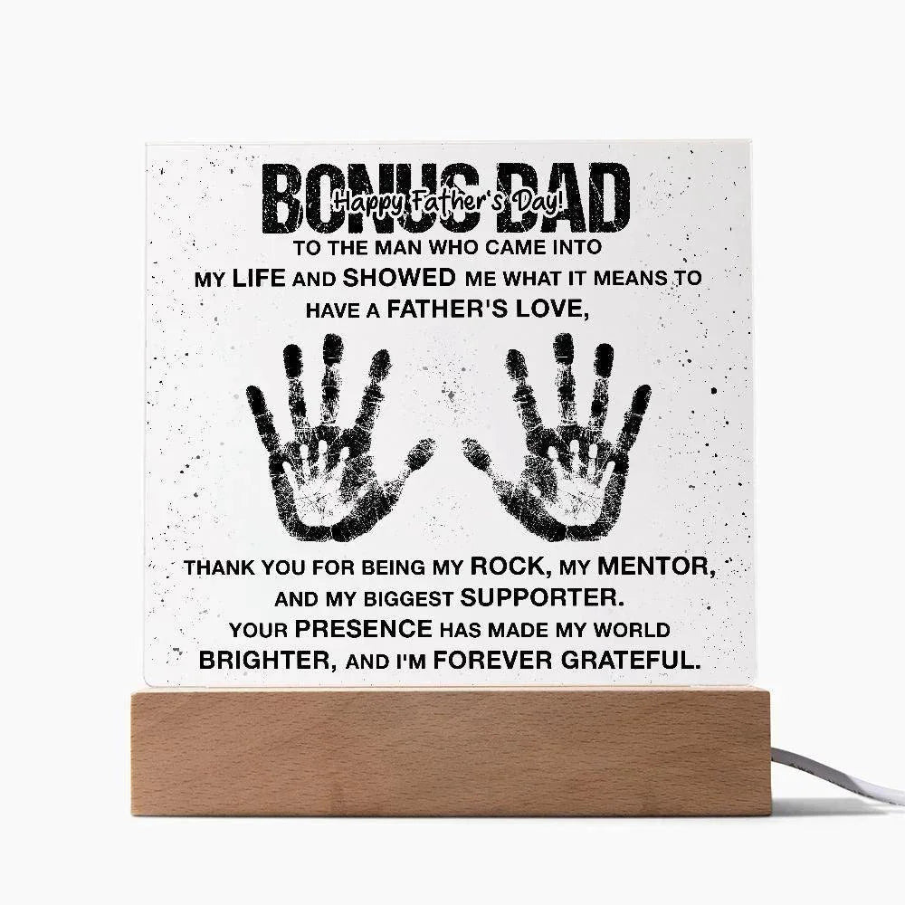 Bonus Dad You are my Rock Acrylic Plaque