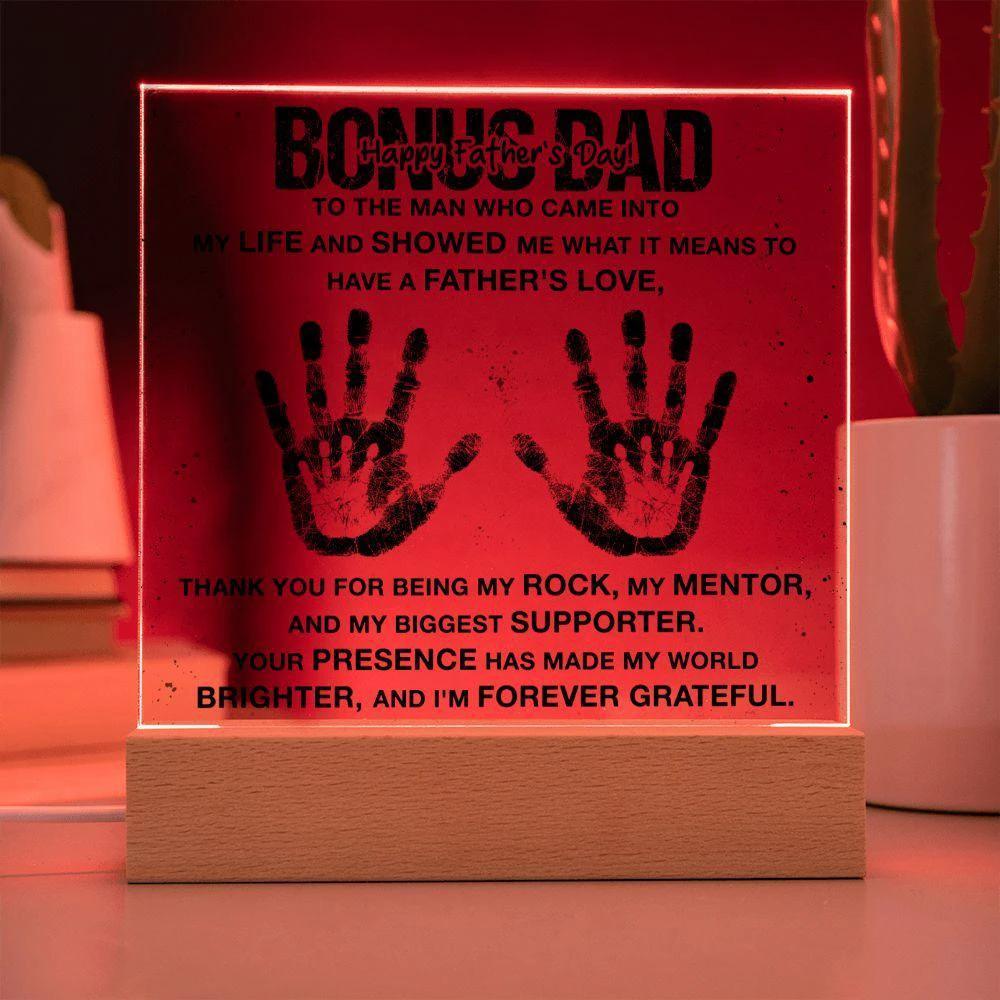 Bonus Dad You are my Rock Acrylic Plaque