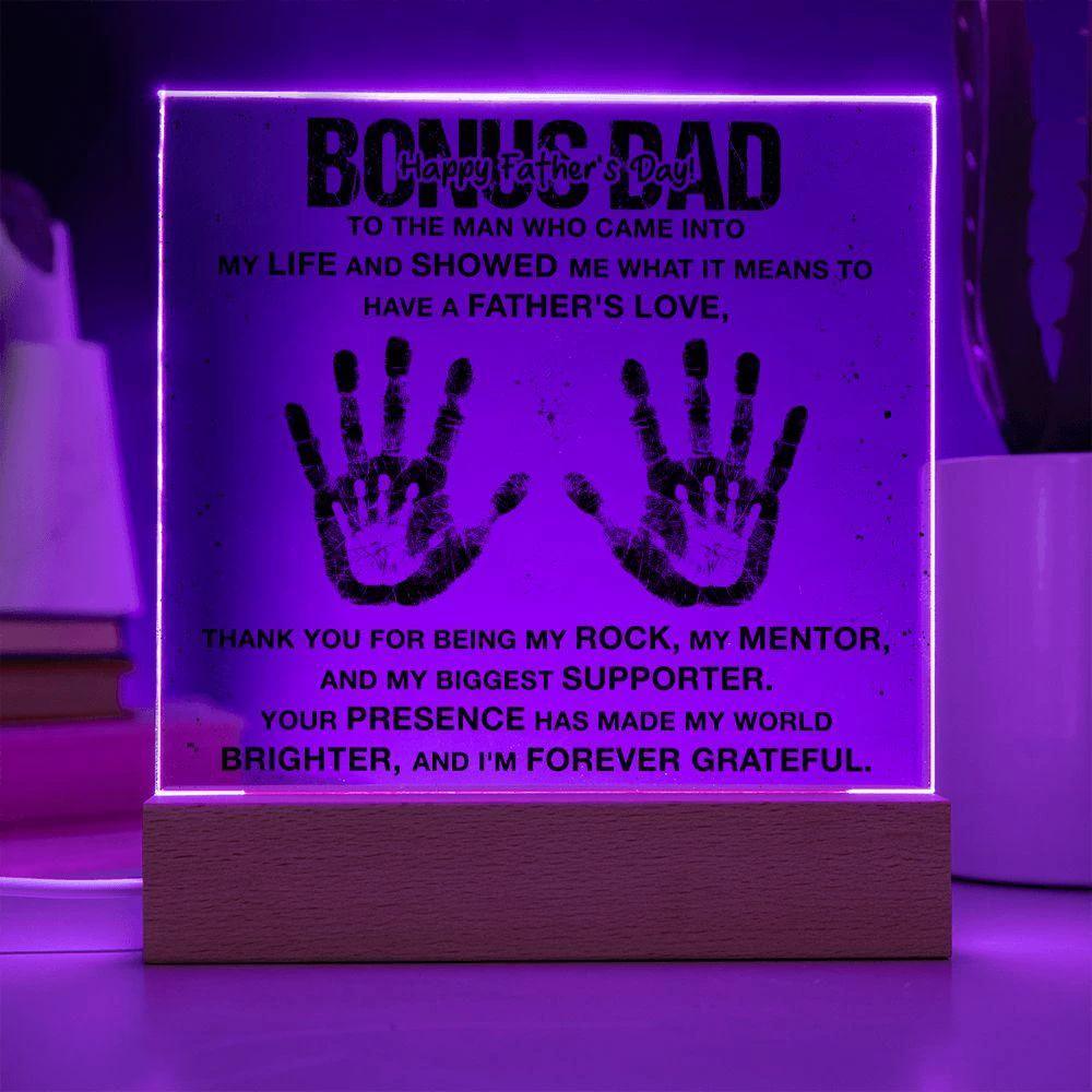Bonus Dad You are my Rock Acrylic Plaque