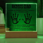Bonus Dad You are my Rock Acrylic Plaque