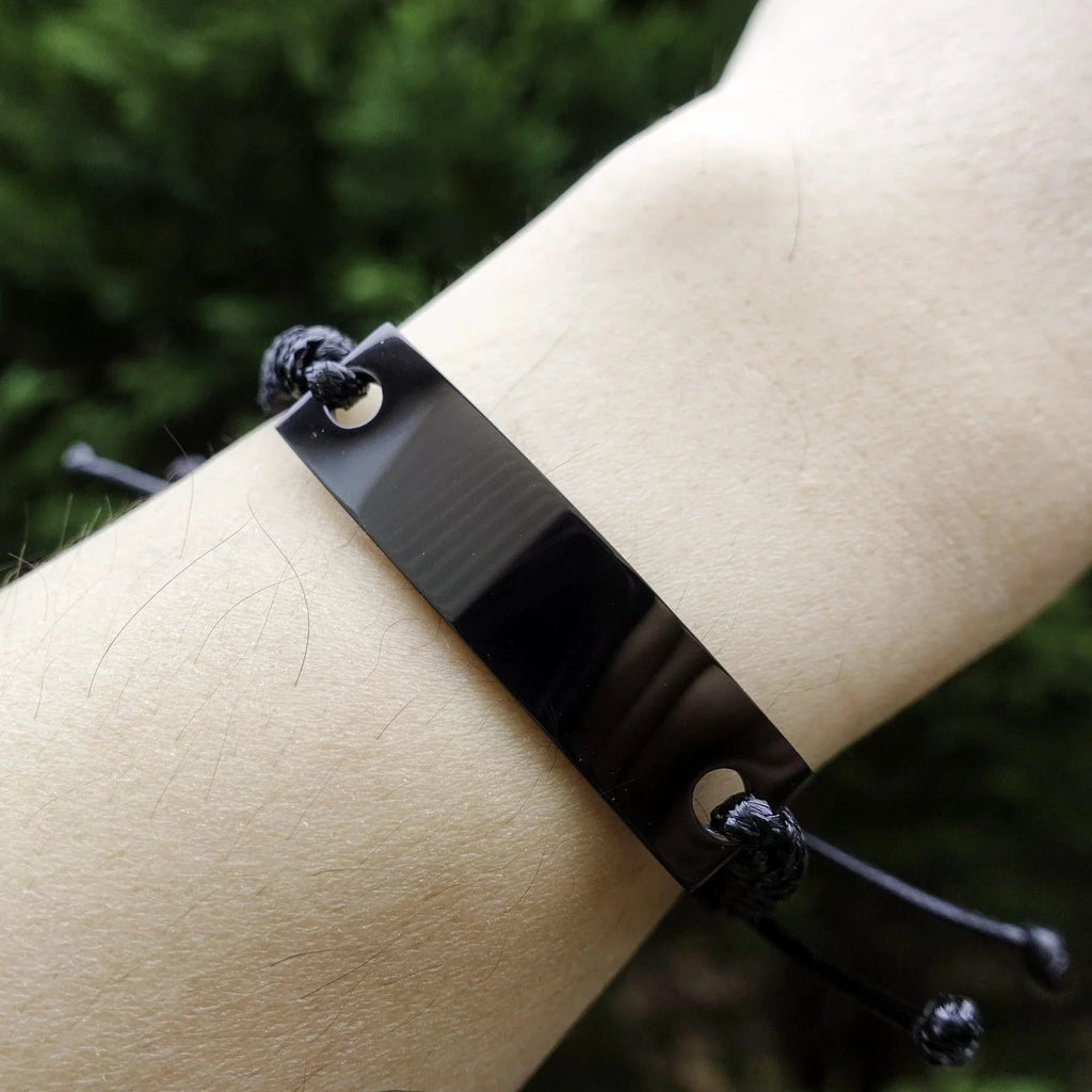 Bonus Daughter Handmade Engraved Braided Rope Bracelet- Always Follow your Dreams - Birthday, Christmas Holiday Jewelry Gift
