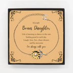 Bonus Daughter Sunflower Bracelet - Life is Learning to Dance in the Rain Birthday, Christmas Holiday Gifts