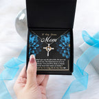 Bonus Mom Cross Pendant Necklace Thank You For Loving Me As Your Own