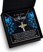 Bonus Mom Cross Pendant Necklace Thank You For Loving Me As Your Own