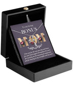Bonus Mom Cross Pendant Necklace Thank You for Your Kindness Throughout the Years