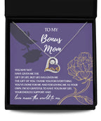 Bonus Mom Gift Thank You for Everything Heart Pendant Necklace