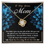 Bonus Mom Love Knot Pendant Necklace Thank You for Loving Me as Your Own