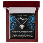Bonus Mom Love Knot Pendant Necklace Thank You for Loving Me as Your Own