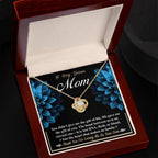 Bonus Mom Love Knot Pendant Necklace Thank You for Loving Me as Your Own