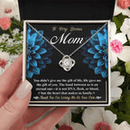 Bonus Mom Love Knot Pendant Necklace Thank You for Loving Me as Your Own