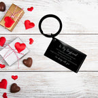 Boyfriend Engraved Keychain, Motivational Birthday Valentine Gifts Life is Learning to Dance in the Rain