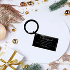 Boyfriend Engraved Keychain, Motivational Birthday Valentine Gifts Life is Learning to Dance in the Rain