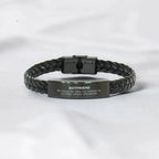 Boyfriend Long Distance Relationship No matter the miles that separate us, Our Bond Remains Unbreakable Braided Leather Bracelet Birthday Graduation Christmas Unique Gifts