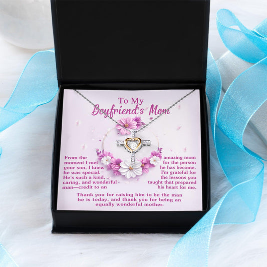 Boyfriend Mother Gift Thank You for Raising a Wonderful Man Cross Pendant Necklace - Mallard Moon Gift Shop