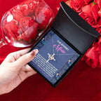 Boyfriend's Mom Cross Necklace with Heartfelt Message Card I Promise He is Safe with Me