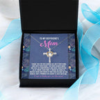 Boyfriend's Mom Cross Necklace with Heartfelt Message Card I Promise He is Safe with Me