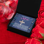 Boyfriend's Mom Cross Necklace with Heartfelt Message Card I Promise He is Safe with Me