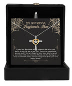 Boyfriend's Mom Gift Cross Pendant Necklace with Heartfelt Message Card