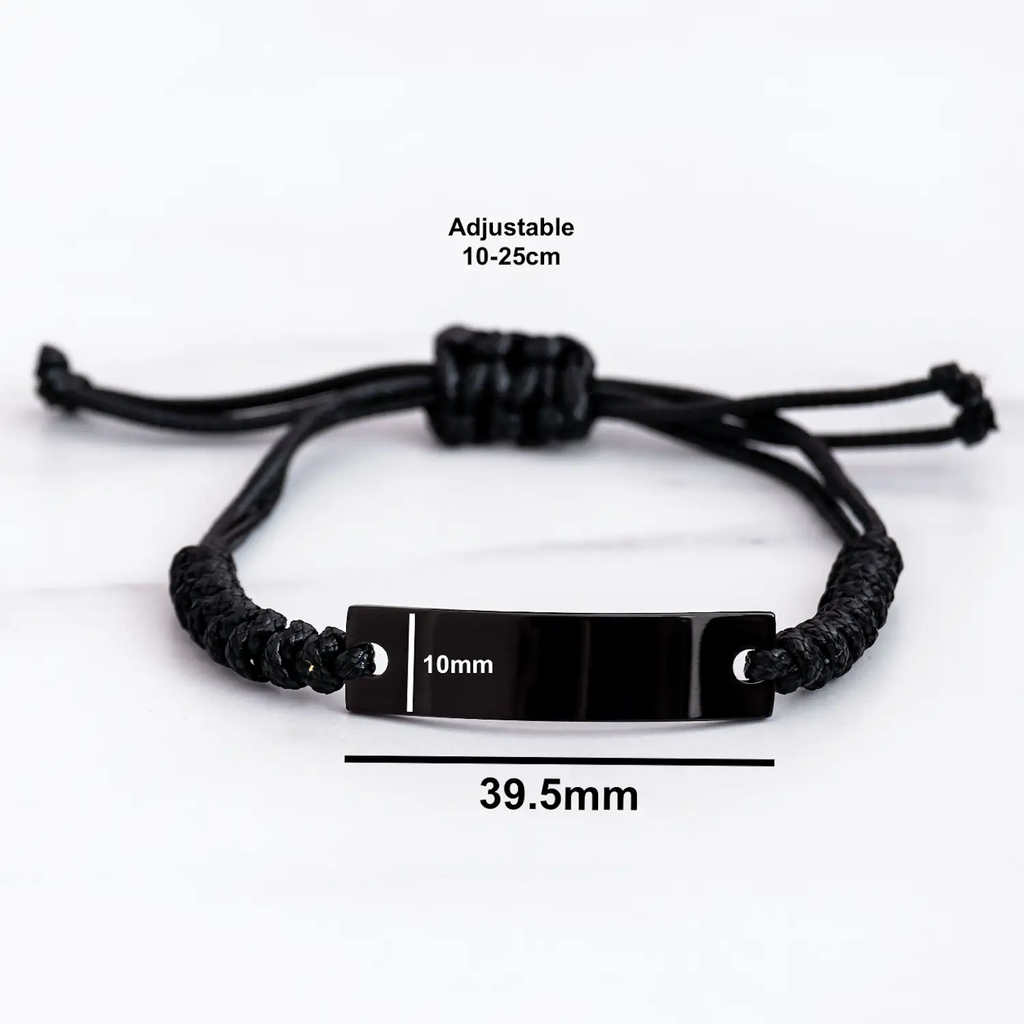 Tattooed CPA  Adjustable Black Stainless Steel Rope Bracelet - Mallard Moon