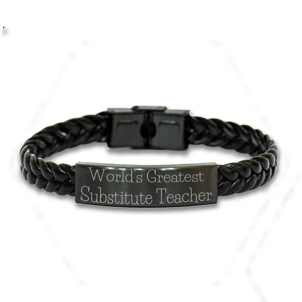 Proud Interlaced Leather Bracelet Sub Teacher Gift