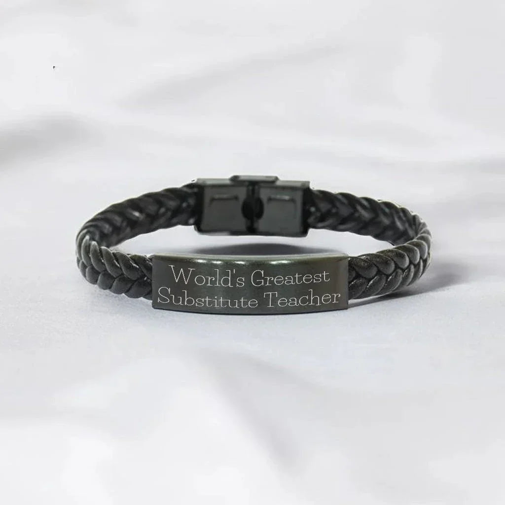 Proud Interlaced Leather Bracelet Sub Teacher Gift