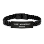 Aloha Inspired Interlaced Leather Bracelet Gifts for Men from Hawaii, Unique Christmas Unique Gifts