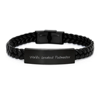 Gifts from Friends Unique Interlaced Leather Bracelet for World's Greatest Postmaster Men Valentine's - Image 1