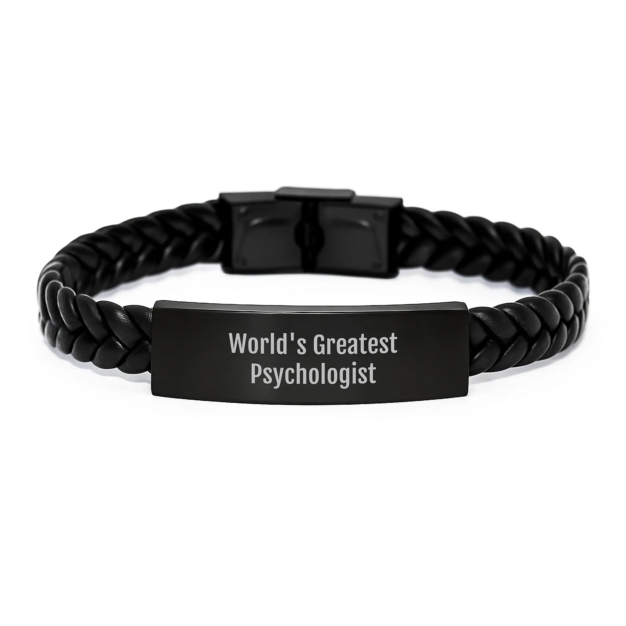 World's Greatest Psychologist Funny Quote Interlaced Leather Bracelet Gifts from Friends for Psychologist Graduation Unique Gifts - Image 1