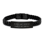 Funny Gifts for Court Reporters - Interlaced Leather Bracelet, Court Reporter Inspired, Christmas Unique