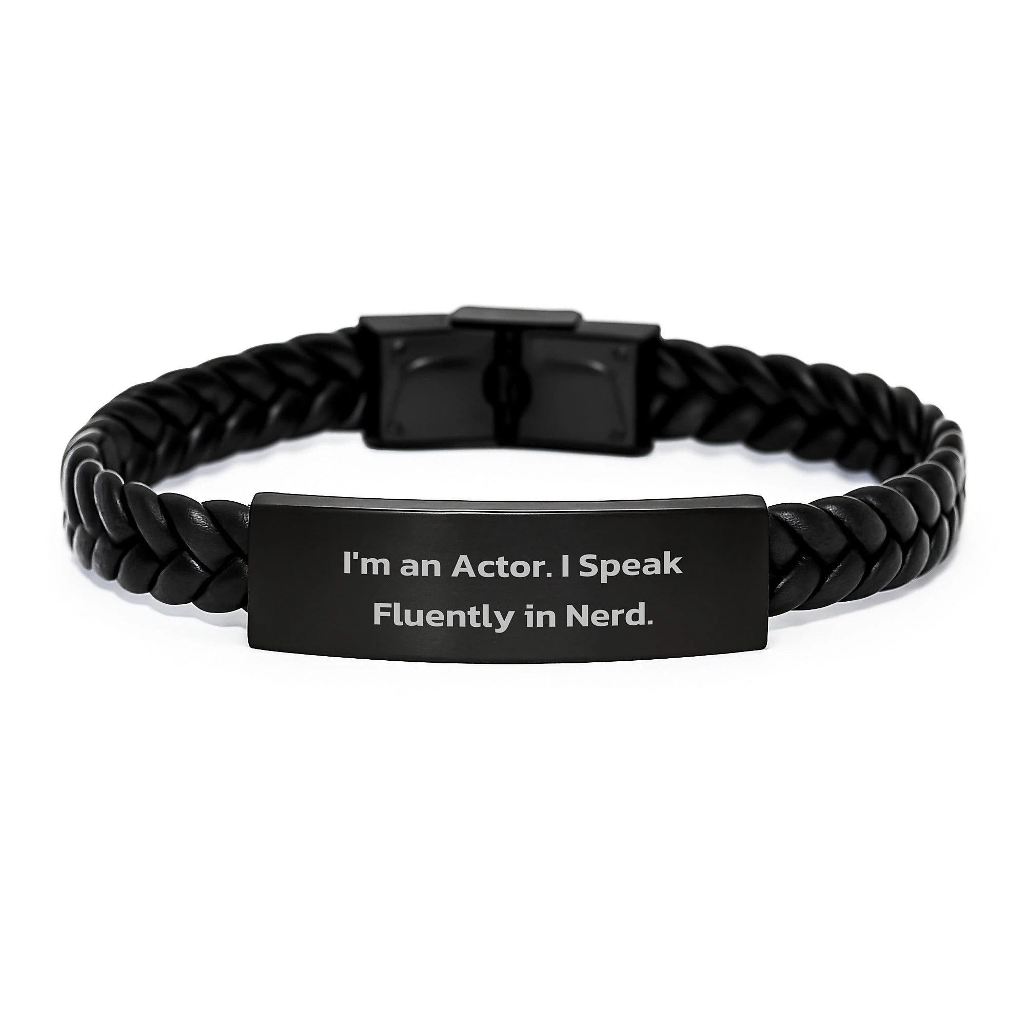 Funny Actor Gifts from Men for Actor Birthday Unique Interlaced Leather Bracelet - Image 1