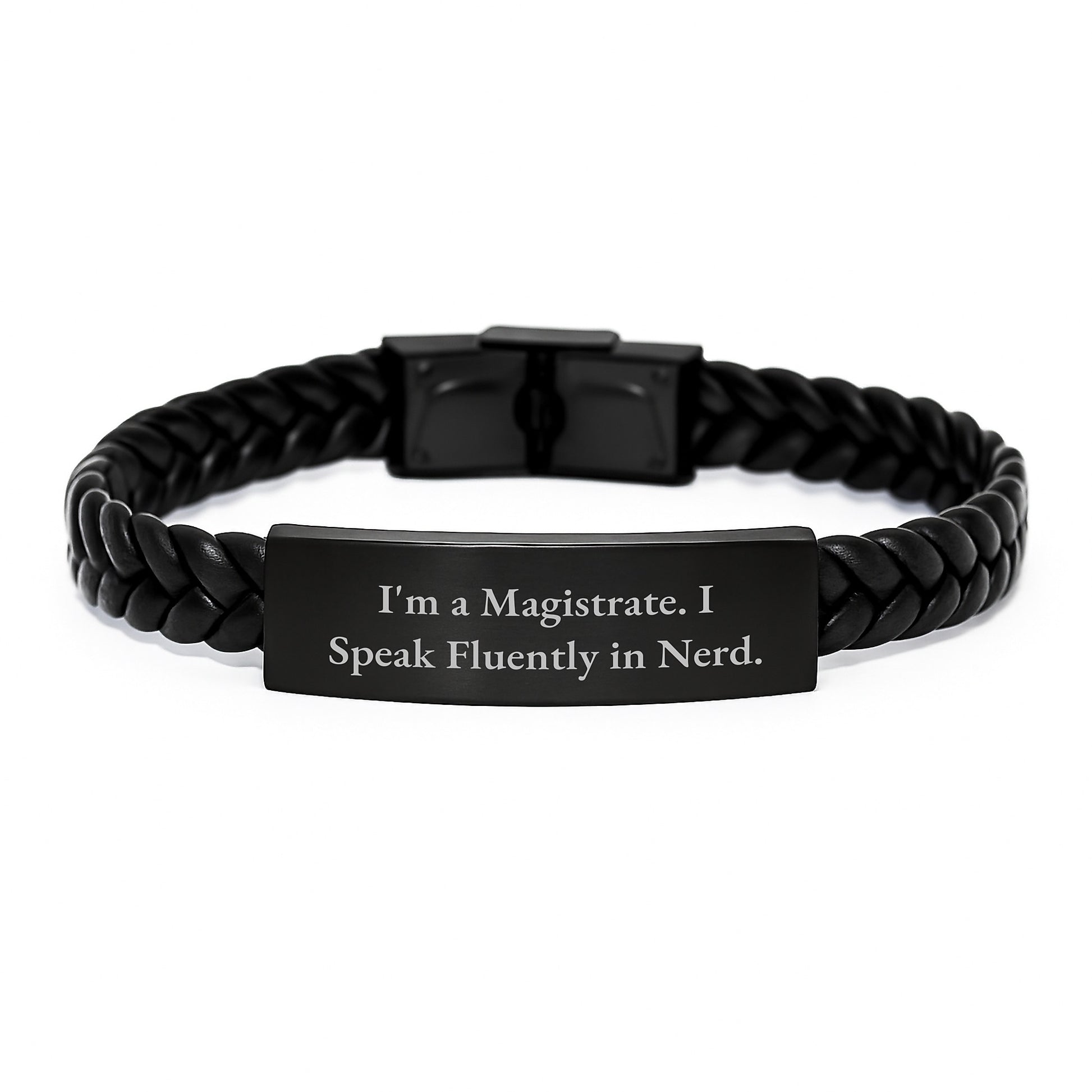 Funny Magistrate Gifts, Interlaced Leather Bracelet for Men Women Friends, Christmas Unique Presents from Friends Family Coworkers - Image 1