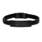 Funny Maintenance Worker Gifts for Men - Interlaced Leather Bracelet - 'I'm A Maintenance Worker, I Speak Fluently In genius' Engraved Stainless Steel, Christmas Unique Presents from Friends