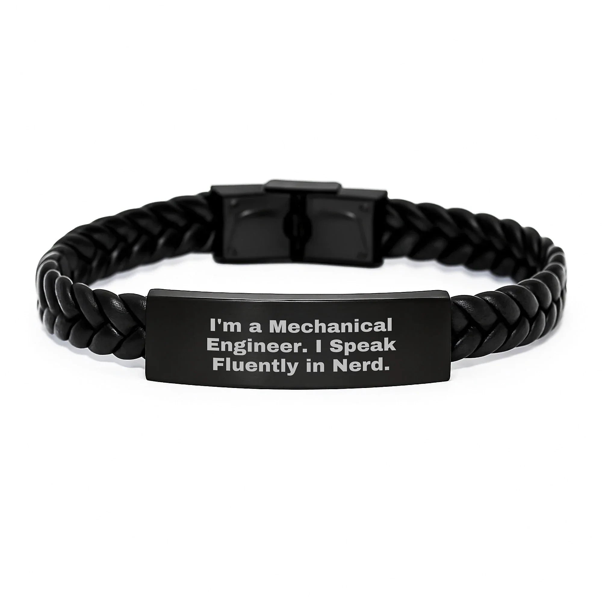 Funny Mechanical Engineer Gifts, Interlaced Leather Bracelet for Men, Unique Christmas Unique Gifts from Friends, Family, Coworkers